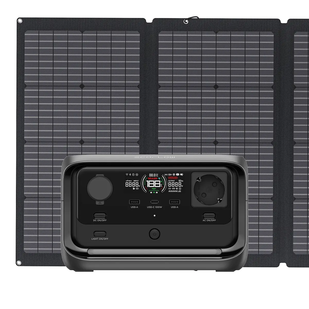 EcoFlow River 3 Plus  Powerstation mit faltbaren 220 W Solarpanel – kompaktes Set für mobile Stromversorgung