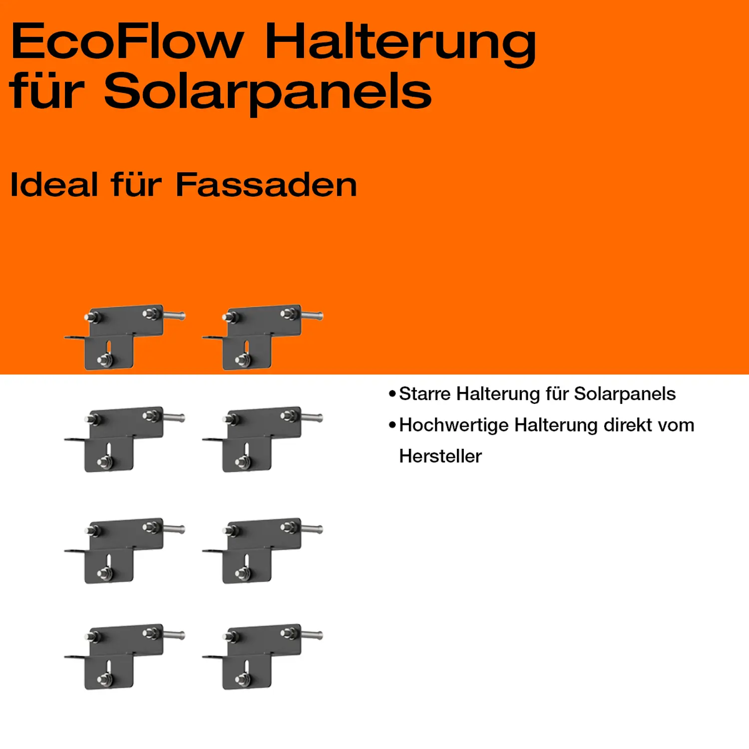Balkonkraftwerk-Halterung für Fassade 90°