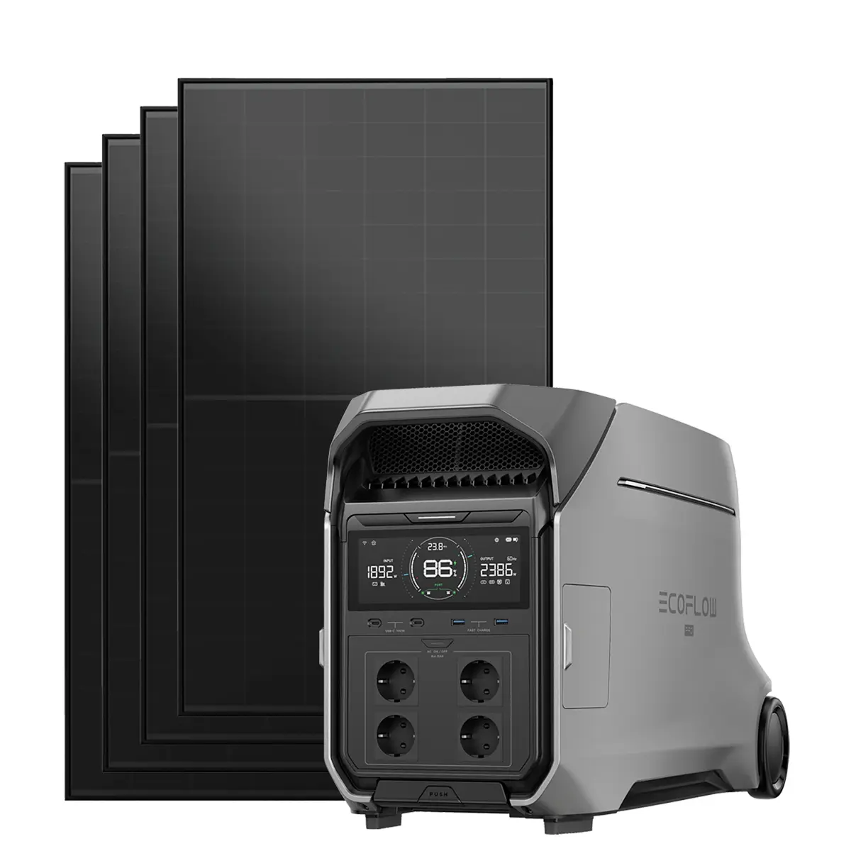 EcoFlow Delta Pro 3 Set mit Solarpanels – 4096Wh Stromspeicher und 1800 Wp PV-Leistung im Komplettpaket