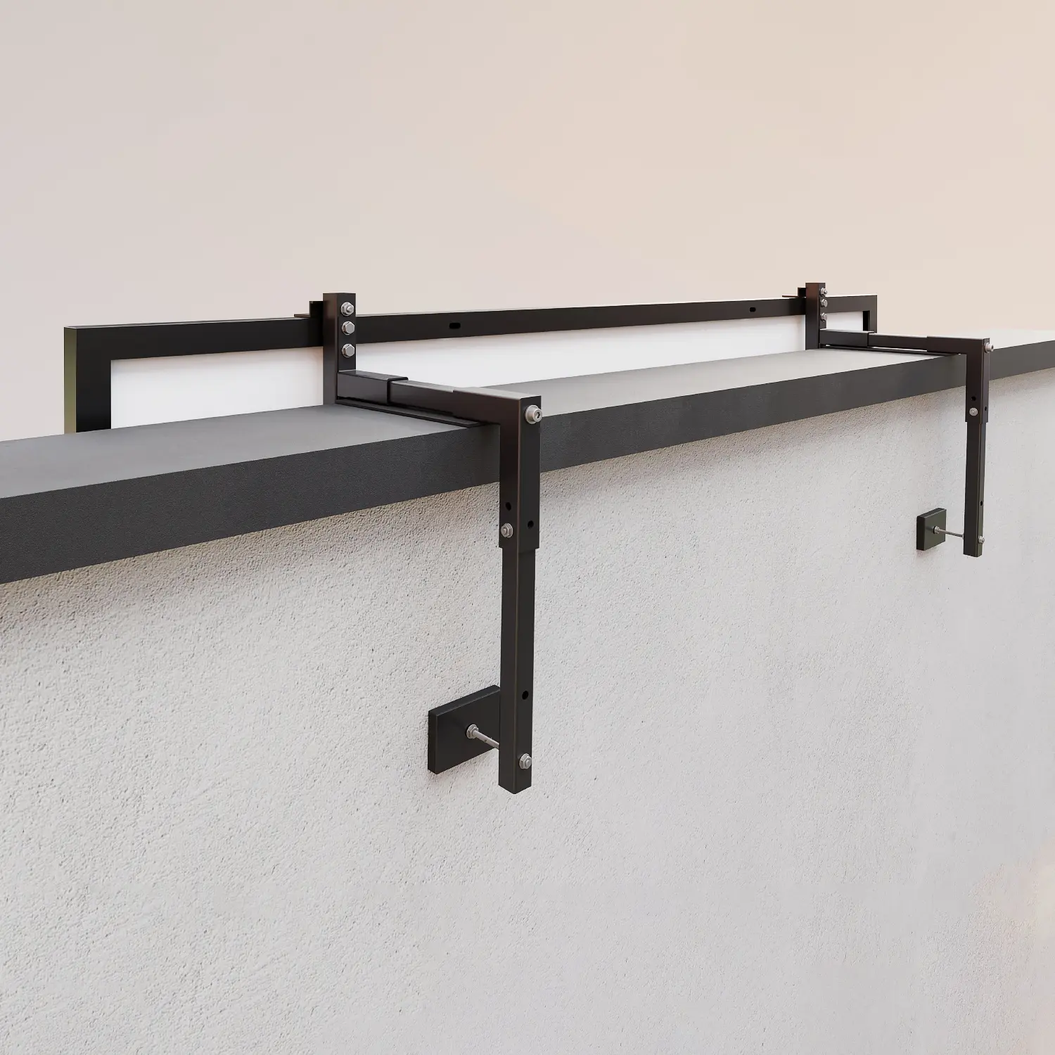 Solar-Halterung für Betonbrüstungen 10-15 & 18-27 cm