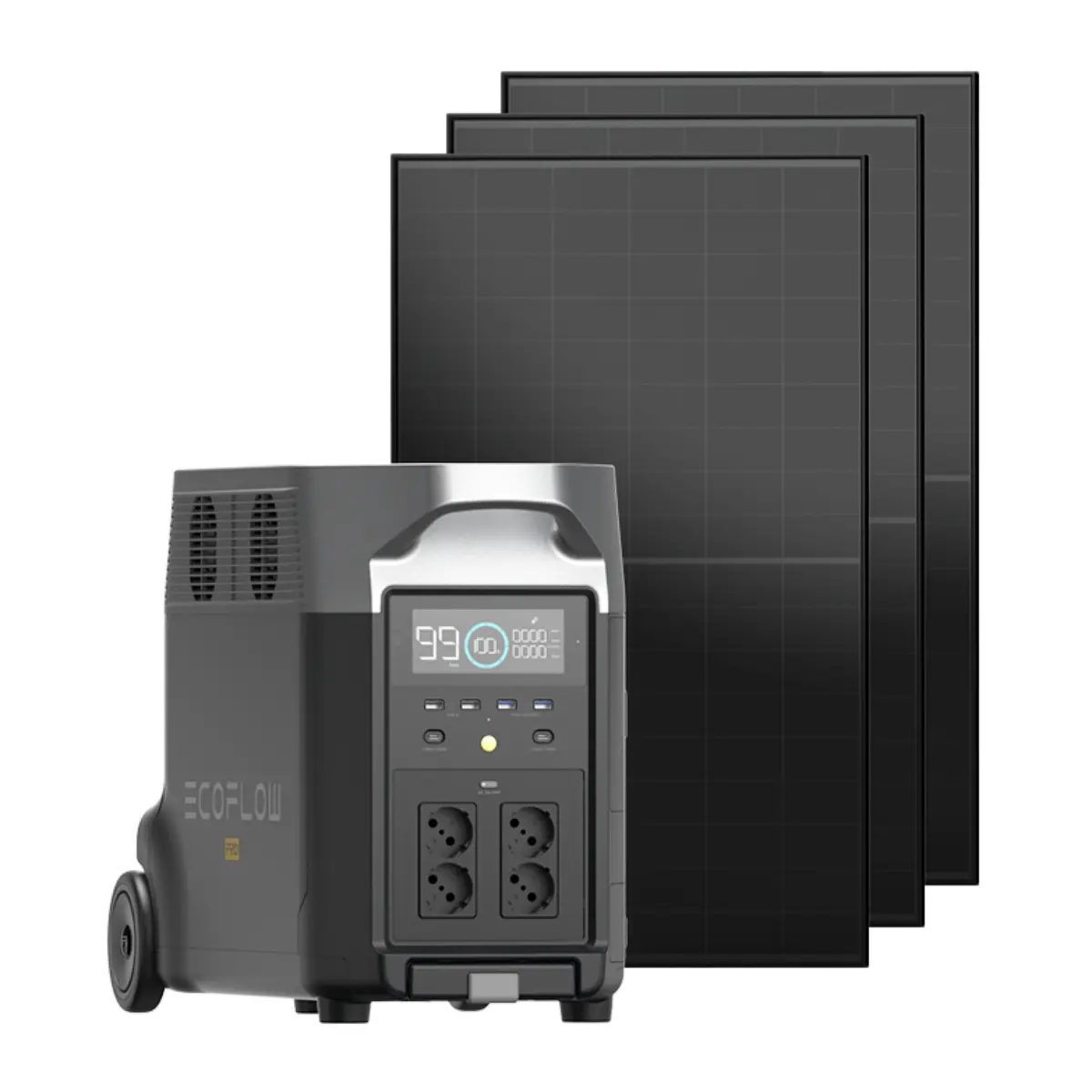 EcoFlow Delta Pro Set mit Solarpanels – mobile Powerstation mit 1350 Wp PV-Leistung im Komplettpaket