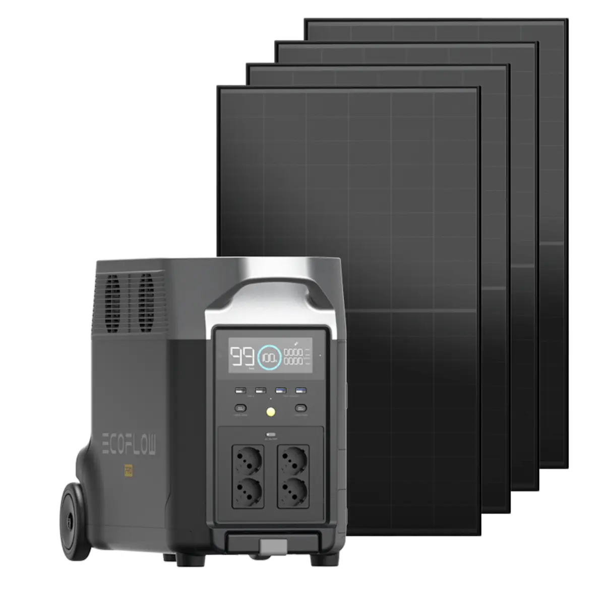 EcoFlow Delta Pro Set mit Solarpanels – mobile Powerstation mit 1800 Wp PV-Leistung im Komplettpaket