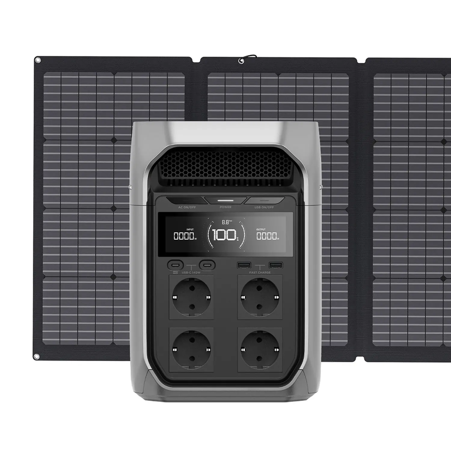 Powerstation-Campingset Delta 3 Plus mit faltbarem Solarpanel 220 W