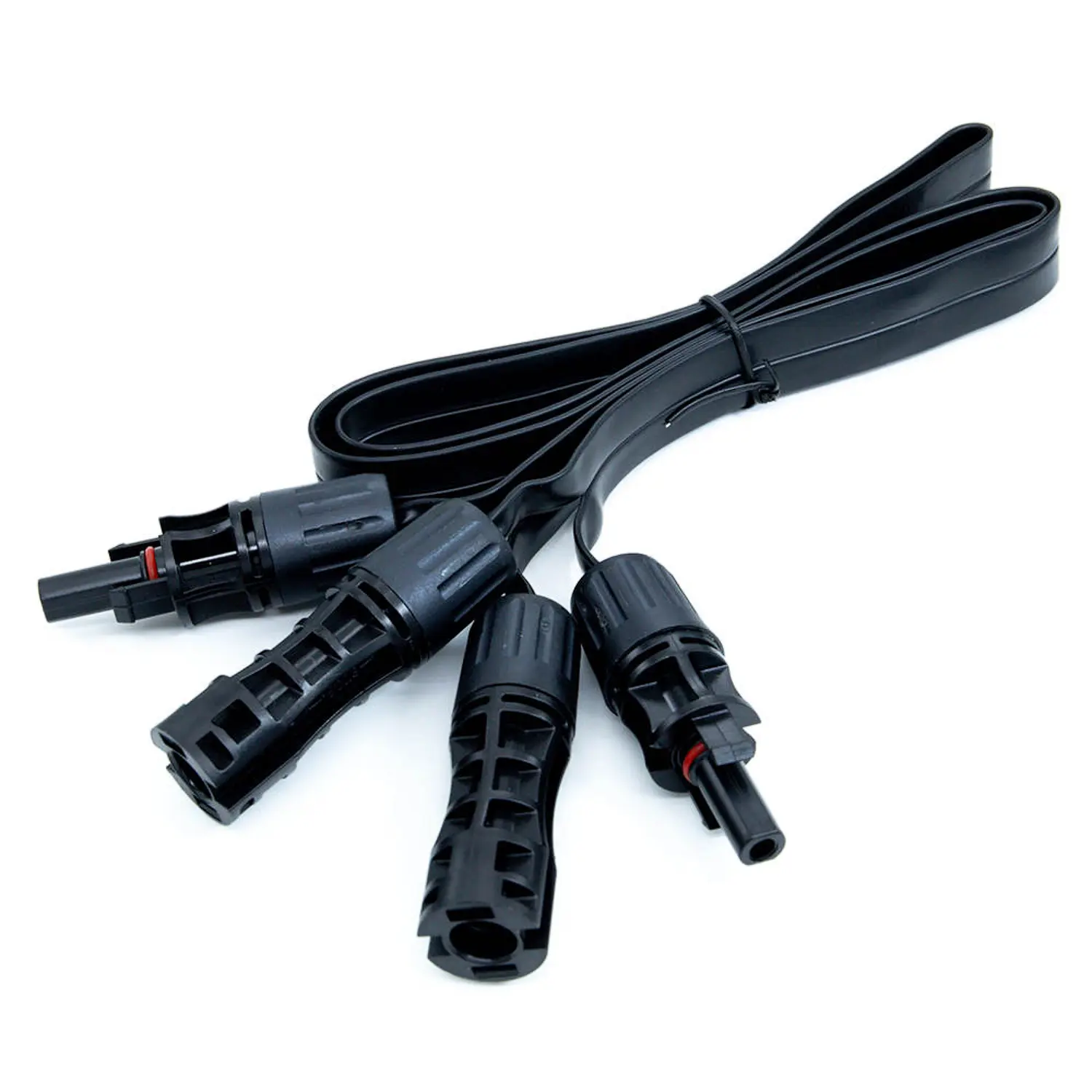 PV-Flachkabel mit MC4-Stecker – ideal für Fenster- und Türdurchführungen