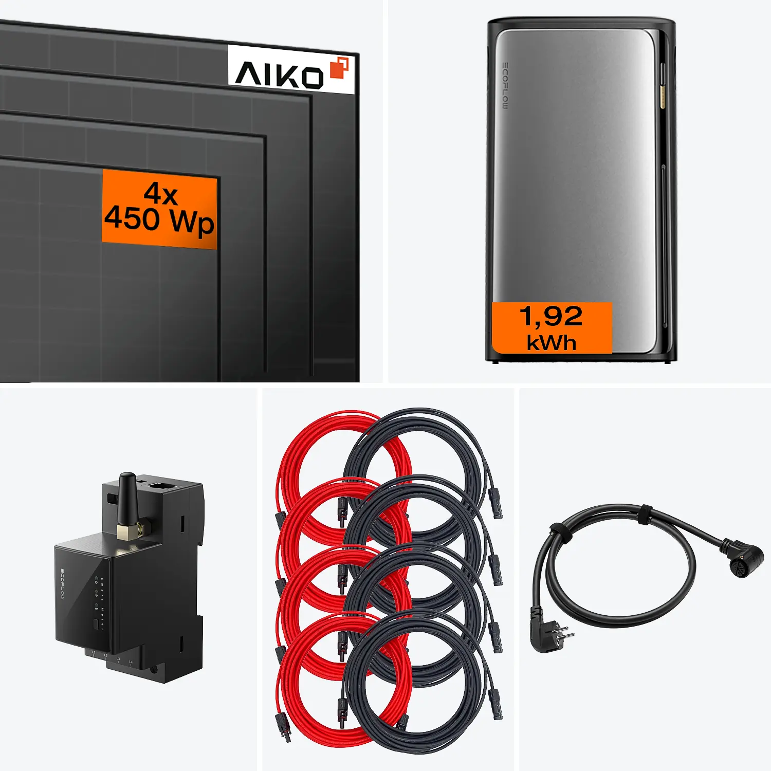 Lieferumfang Balkonkraftwerk Pro 1800 W mit Ultra Speicher – Komplettset