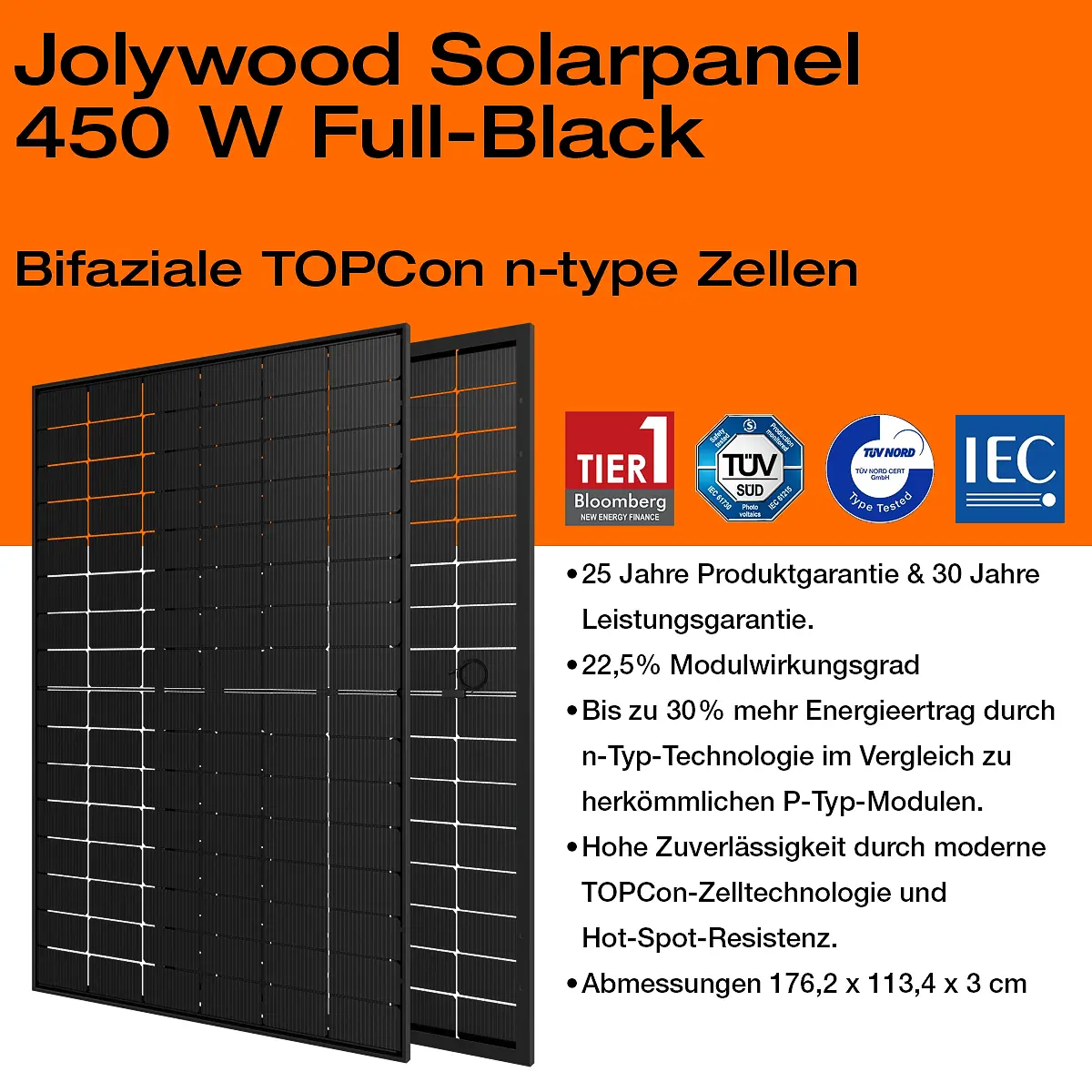 Balkonkraftwerk für Ziegeldach 800 W, 900 Wp