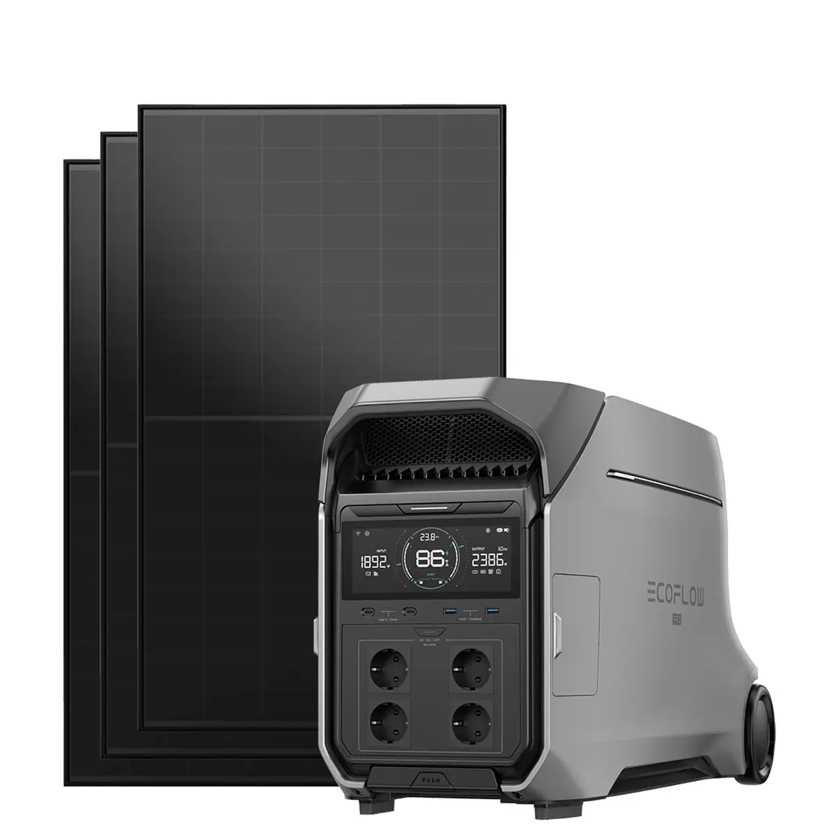 EcoFlow Delta Pro 3 Set mit Solarpanels – 4096Wh Stromspeicher und 1350 Wp PV-Leistung im Komplettpaket