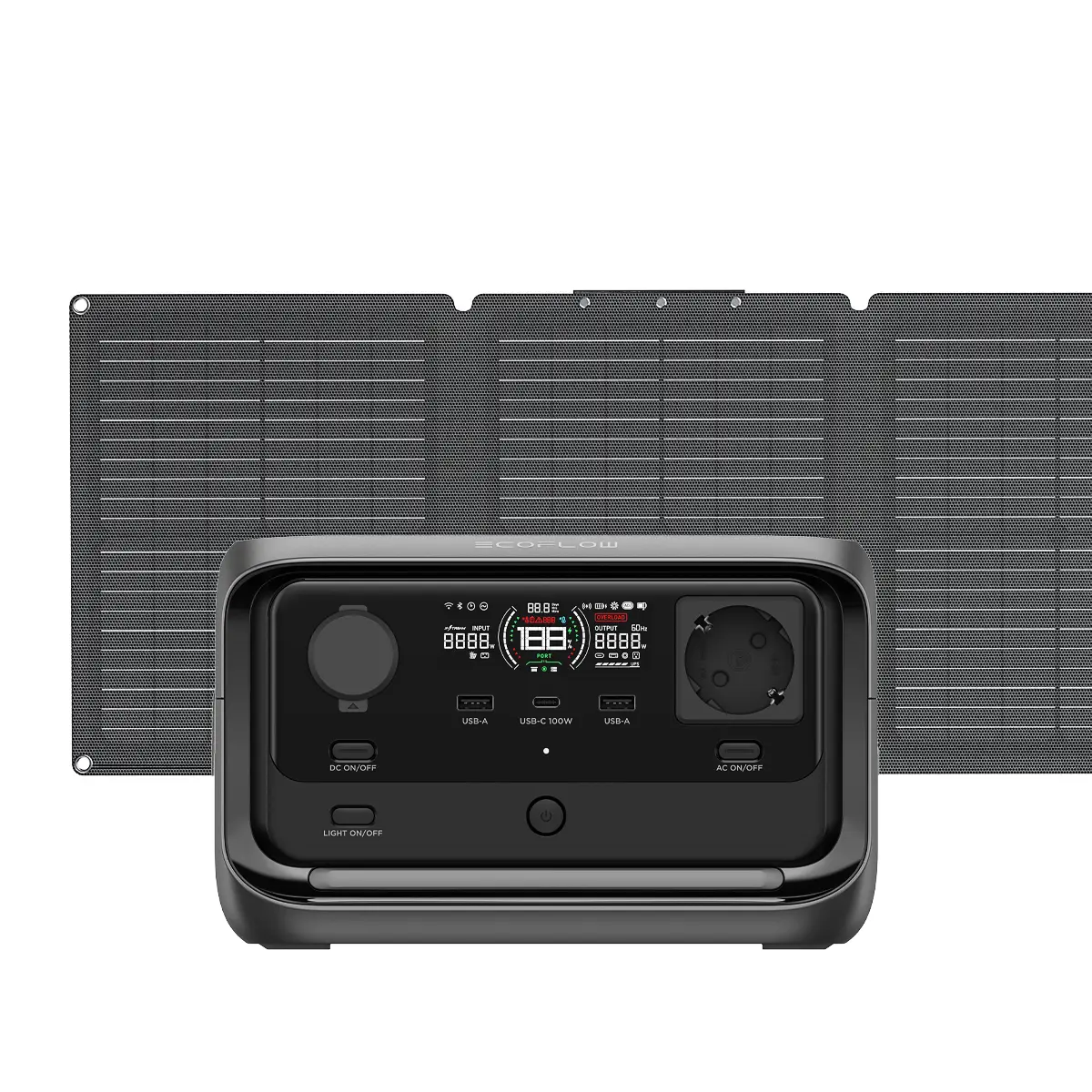 EcoFlow River 3 Plus  Powerstation mit faltbaren 60 W Solarpanel – kompaktes Set für mobile Stromversorgung
