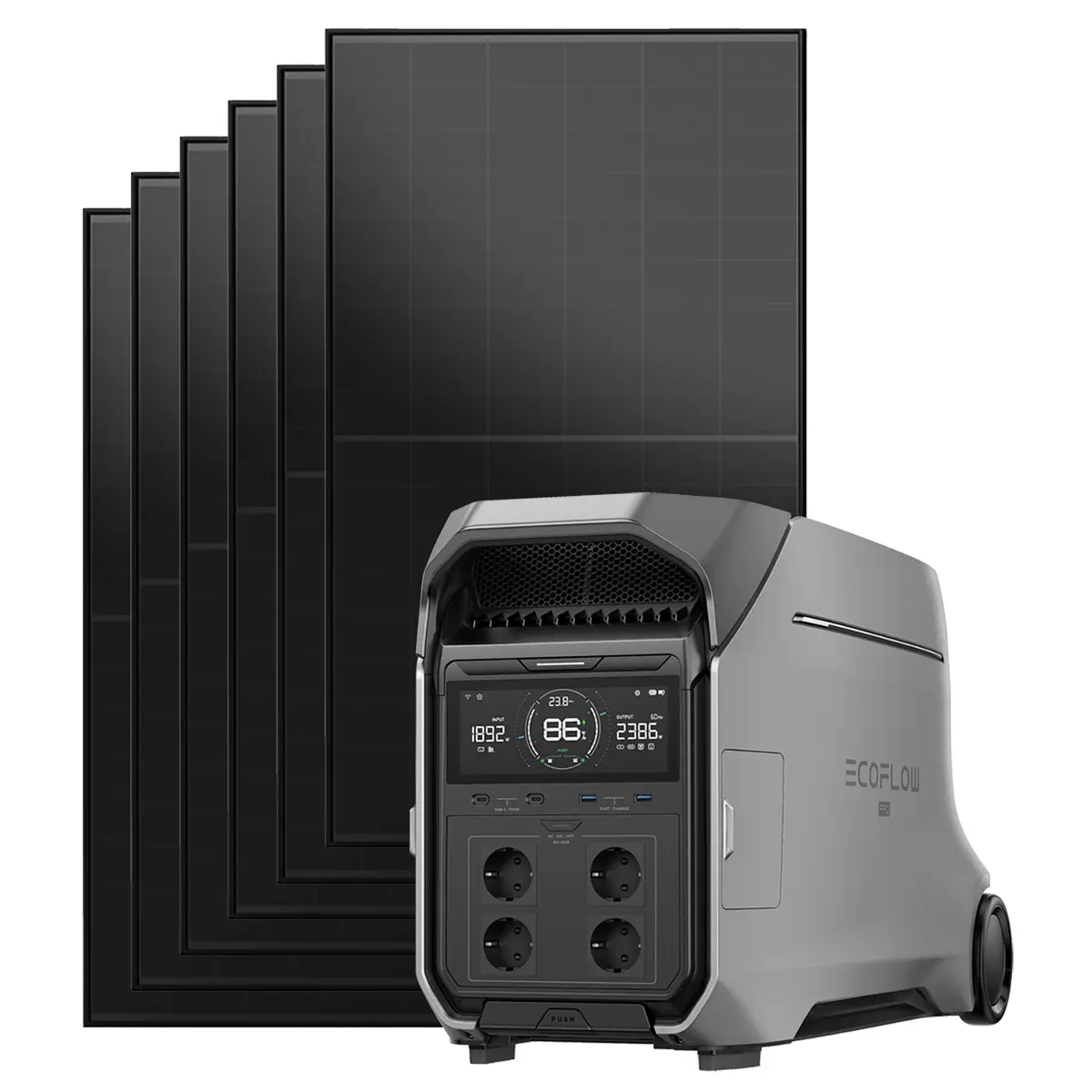 EcoFlow Delta Pro 3 Set mit Solarpanels – 4096Wh Stromspeicher und 2700 Wp PV-Leistung im Komplettpaket