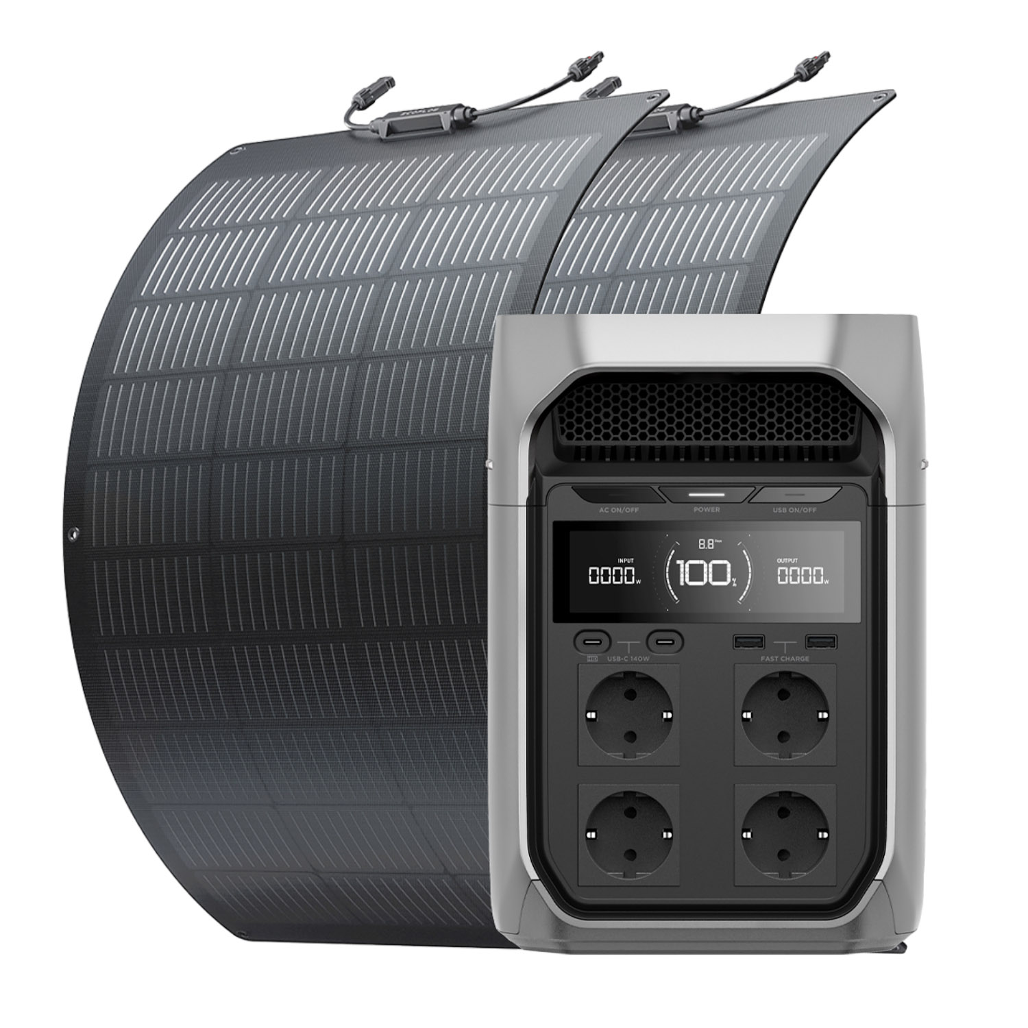 Powerstation mit Solarpanel