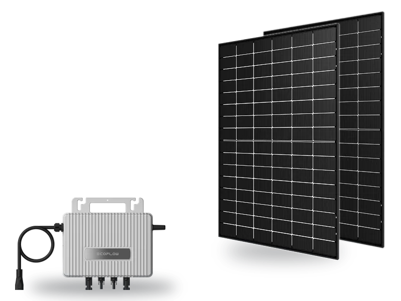 Balkonkraftwerk 1000 W: STREAM Mikro-Wechselrichter mit zwei Jolywood-Solarmodulen